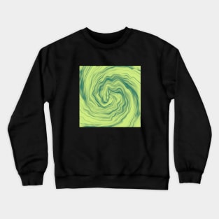 Cool Green Swirl Pattern Crewneck Sweatshirt